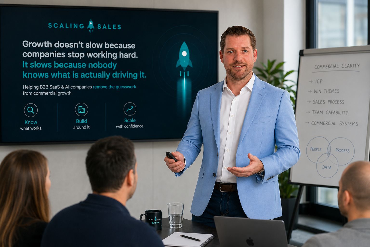 Vince Mastwijk presenting the Scaling Sales framework